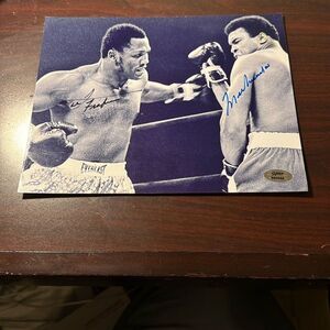 Joe Frazier & Muhammad Ali Dual Signed 11x14 Boxing Photo Original